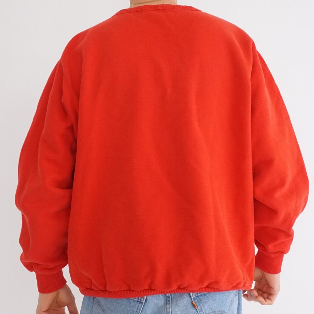 Vintage Non Fiction Red Car Graphic Crewneck Sweatshirt Top Soft Classic L - Picture 2 of 9